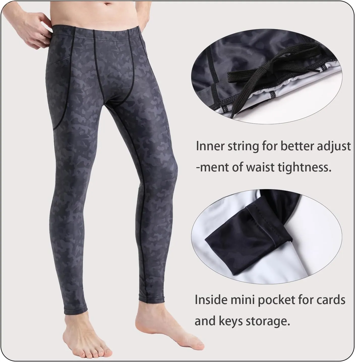 UPF 50  Men's Surfing Leggings Sun Protection Swimming Pants