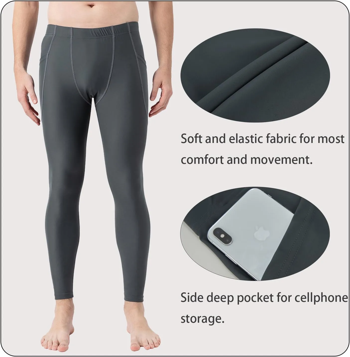 UPF 50  Men's Surfing Leggings Sun Protection Swimming Pants