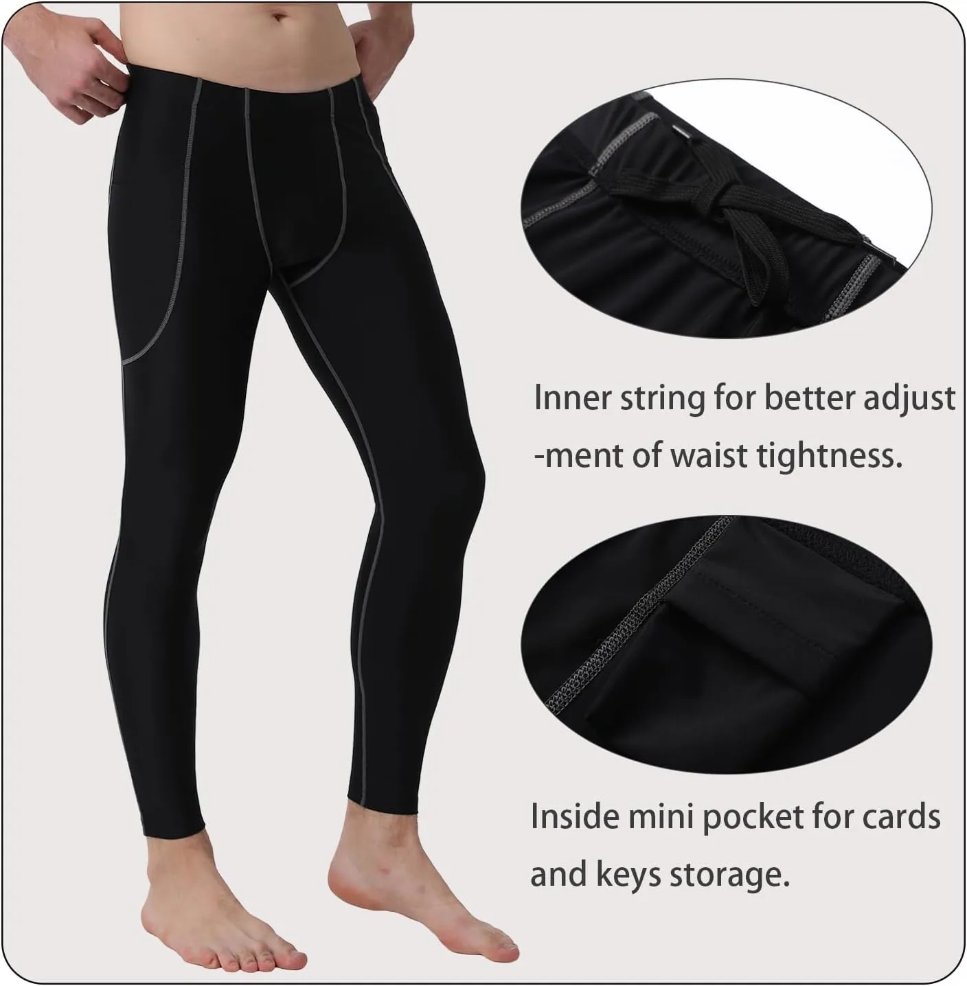 UPF 50  Men's Surfing Leggings Sun Protection Swimming Pants