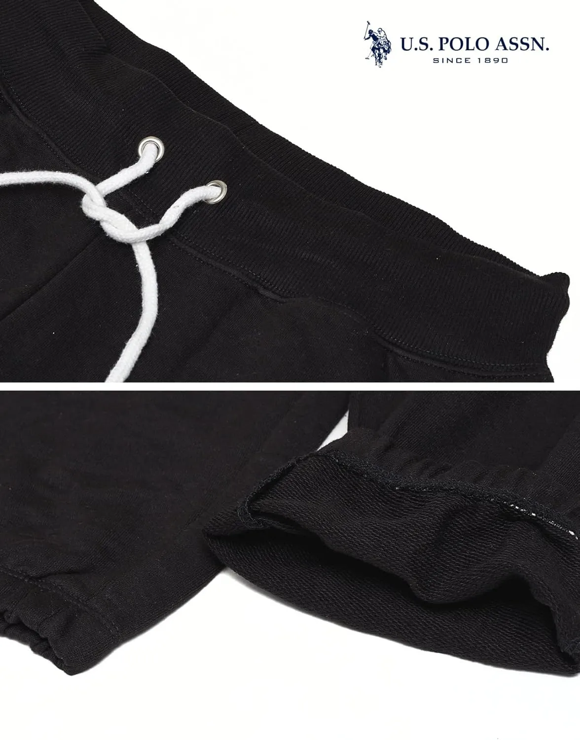 U.S. Polo Assn. Womens Sweatpants with Pockets, French Terry Womens Joggers or Wide Leg Sweats