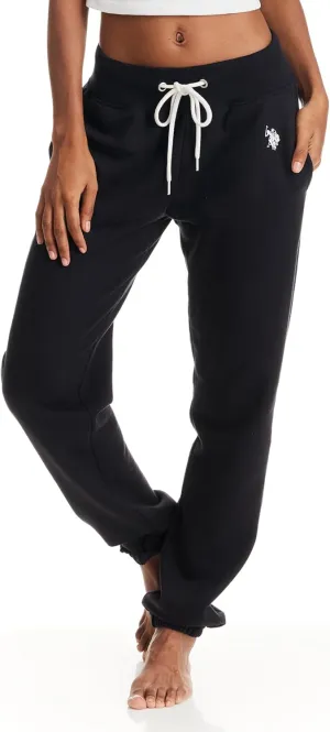 U.S. Polo Assn. Womens Sweatpants with Pockets, French Terry Womens Joggers or Wide Leg Sweats