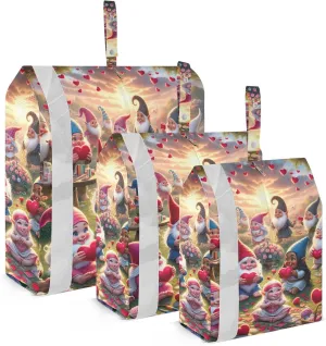 Valentine's Day Gnomes Travel Packing Organizers 3 Set of Packing Cubes for Suitcases Travel Organizer Bags for Luggage