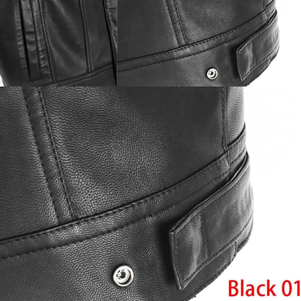 Vegvisir Berserker Valhalla Viking Symbol Personalized Men Motorcycle PU Leather Coat Biker Rider Jacket Men