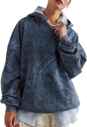 Vintage Camo Cheetach Print Hoodie Trendy Y2k Women Graphic Hoodies Pullover Sweatshirt Hooded Oversized Hoodies