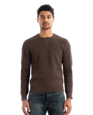 Waffle Knit Crewneck Sweater