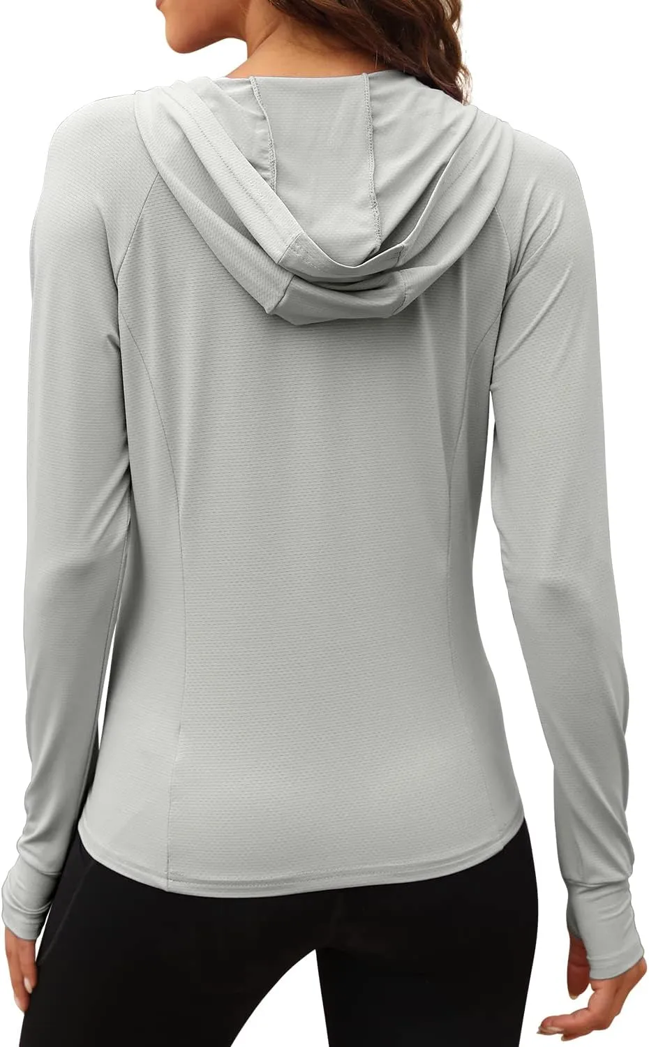 We1Fit Women's UPF 50  Sun Protection Jacket Hoodie Sun Shirts Hiking Running Athletic Shirt