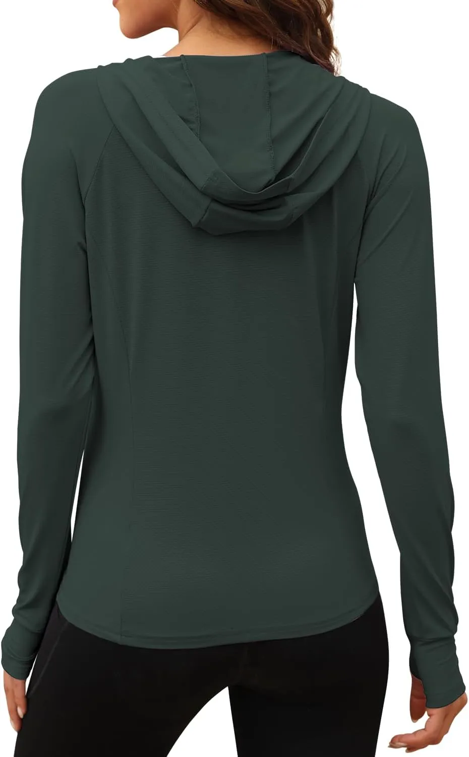We1Fit Women's UPF 50  Sun Protection Jacket Hoodie Sun Shirts Hiking Running Athletic Shirt