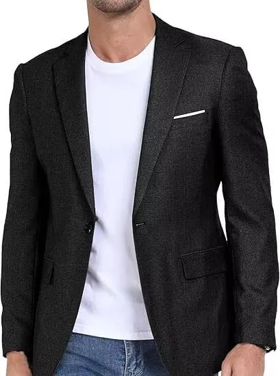 Wehilion Mens Casual Blazer Jacket Lightweight Sports Coat Suit Jacket for Summer Daily Business Wedding Party Travel
