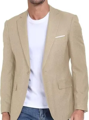 Wehilion Mens Casual Blazer Jacket Lightweight Sports Coat Suit Jacket for Summer Daily Business Wedding Party Travel