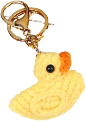 WJR Cute Handmade Weaving Keychains Rabbit Jellyfish Chick Frog Keychains Animal Keychain Bag Purse Car Accessories