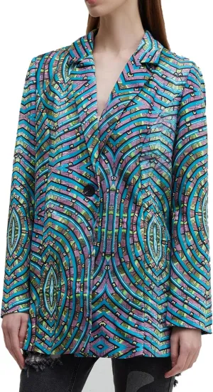 Women Casual Pinstripe Blazers Slim Work Fall Business Long Blazer Jackets Notch Lapel Office Suit Outerwear