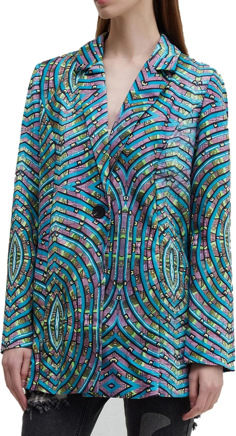 Women Casual Pinstripe Blazers Slim Work Fall Business Long Blazer Jackets Notch Lapel Office Suit Outerwear
