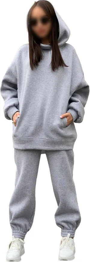 Womens 2 Piece Outfits Sweatsuit Oversized Lounge Sets Sweatshirt Baggy Sweatpants Casual Hoodies with Pockets