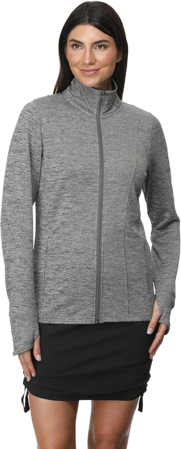 Women's Acadia Full Zip Active Jacket: UPF 40  Sun Protection, Quick-Dry Comfort