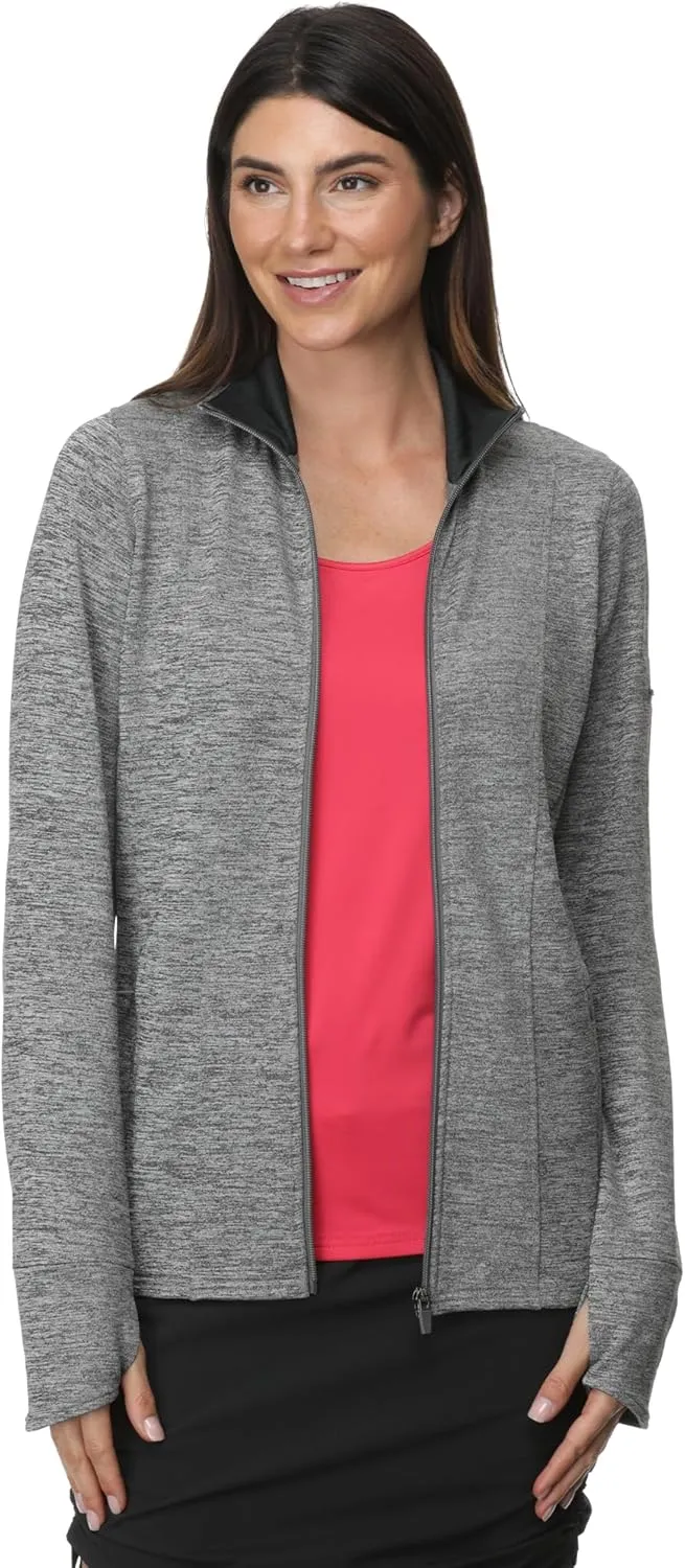 Women's Acadia Full Zip Active Jacket: UPF 40  Sun Protection, Quick-Dry Comfort