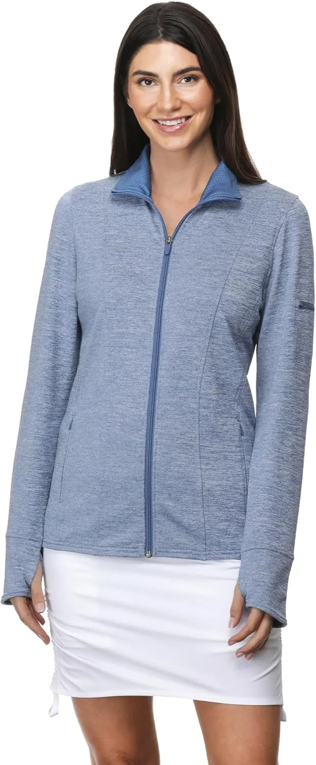 Women's Acadia Full Zip Active Jacket: UPF 40  Sun Protection, Quick-Dry Comfort