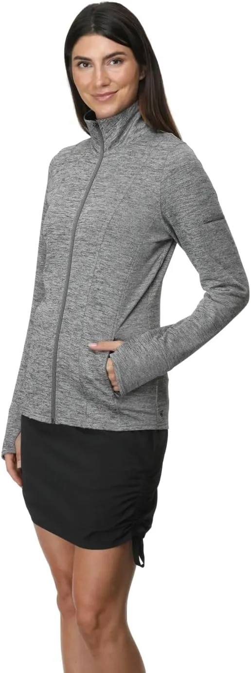 Women's Acadia Full Zip Active Jacket: UPF 40  Sun Protection, Quick-Dry Comfort