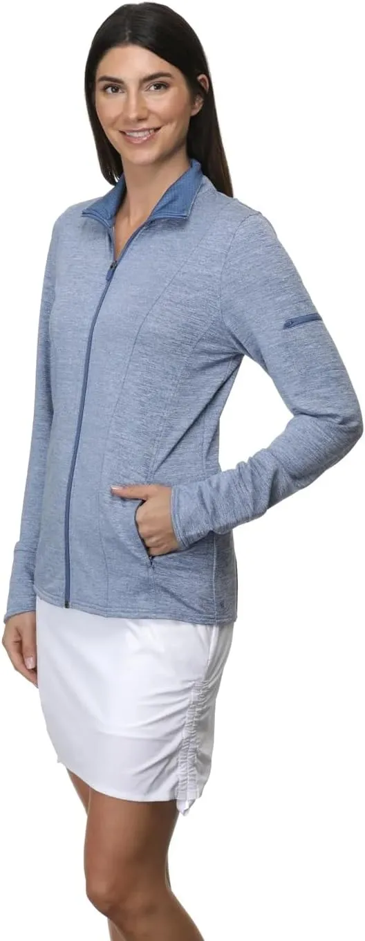 Women's Acadia Full Zip Active Jacket: UPF 40  Sun Protection, Quick-Dry Comfort