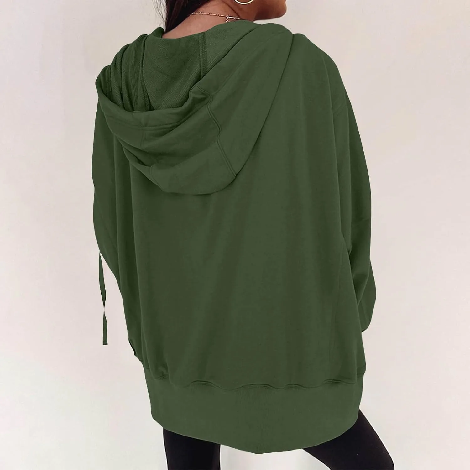Womens Hoodies Oversized Sweatshirt Loose Casual Long Sleeve Zip Up Fall Outfits Fashion Jackets Outwear with Pockets