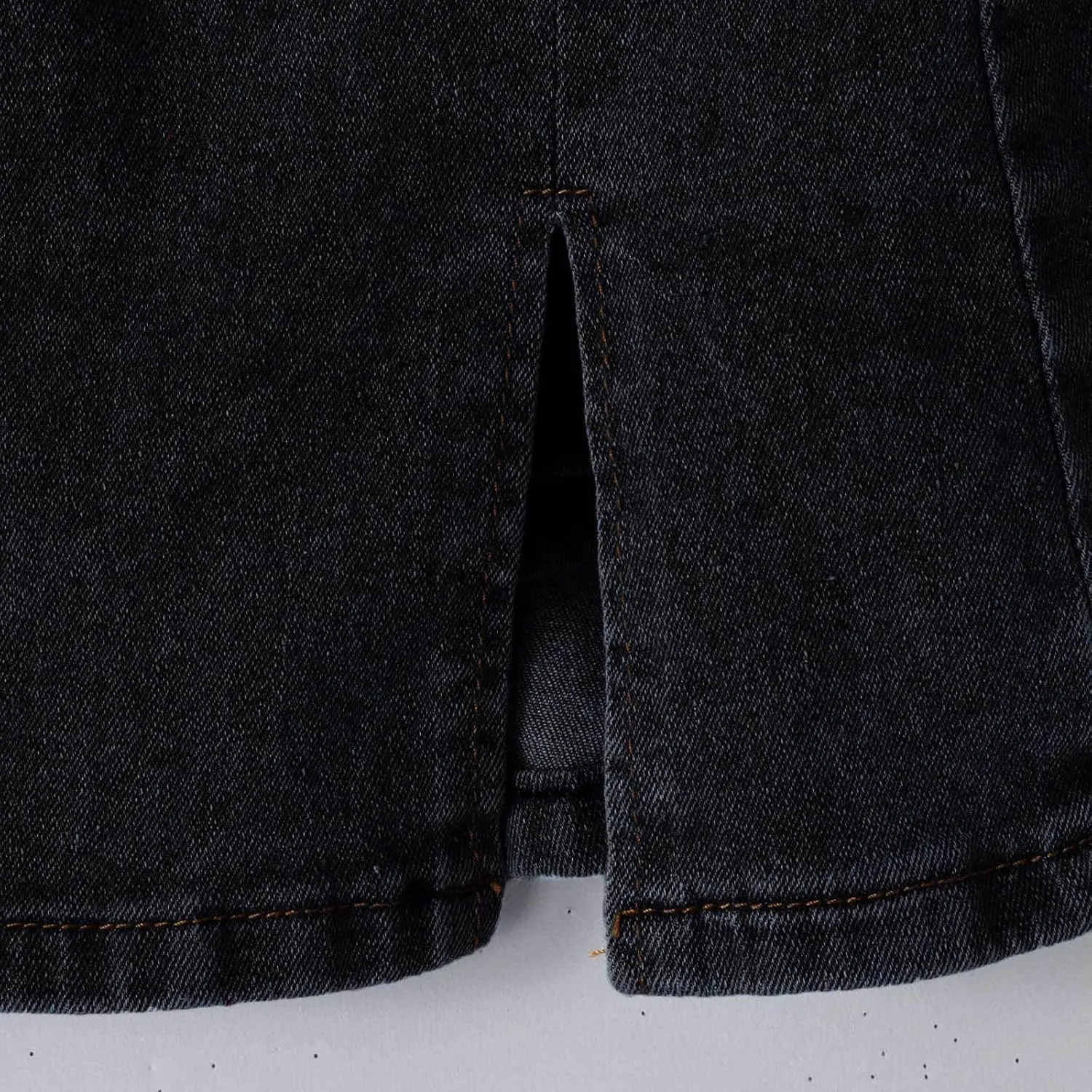 Womens Jeans High Waisted Skirt Side Slit with High Waisted Jean Shorts Stretchy