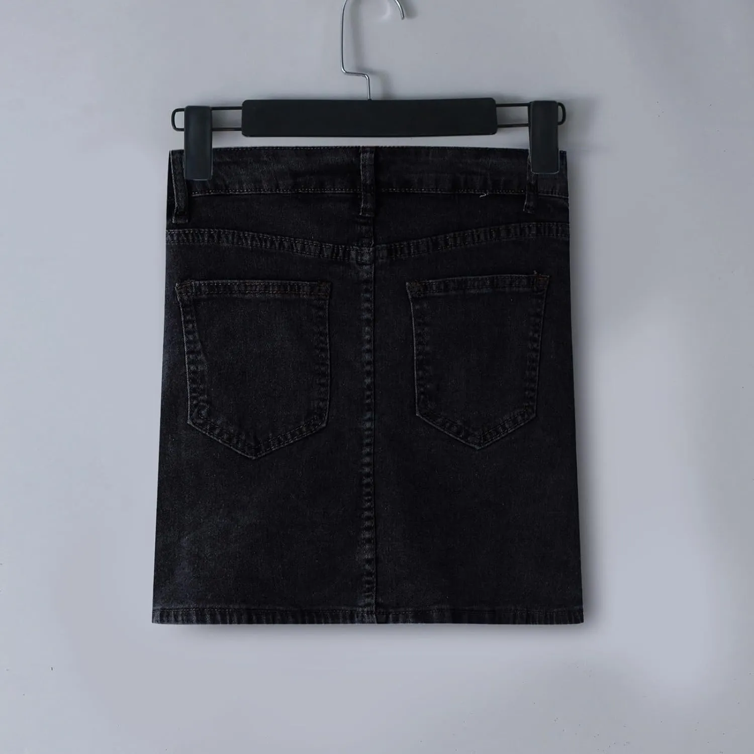 Womens Jeans High Waisted Skirt Side Slit with High Waisted Jean Shorts Stretchy