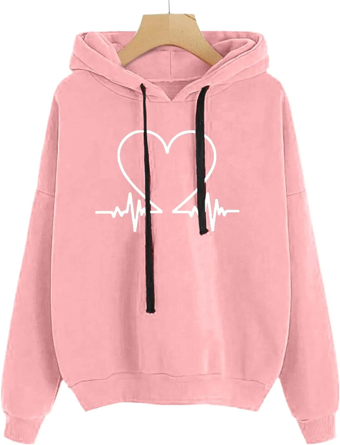Womens Oversized Hoodie Women's Sweatshirt Striped Long Sleeve Button Casual Pullover Tunic Tops 2024 Fall Shirt