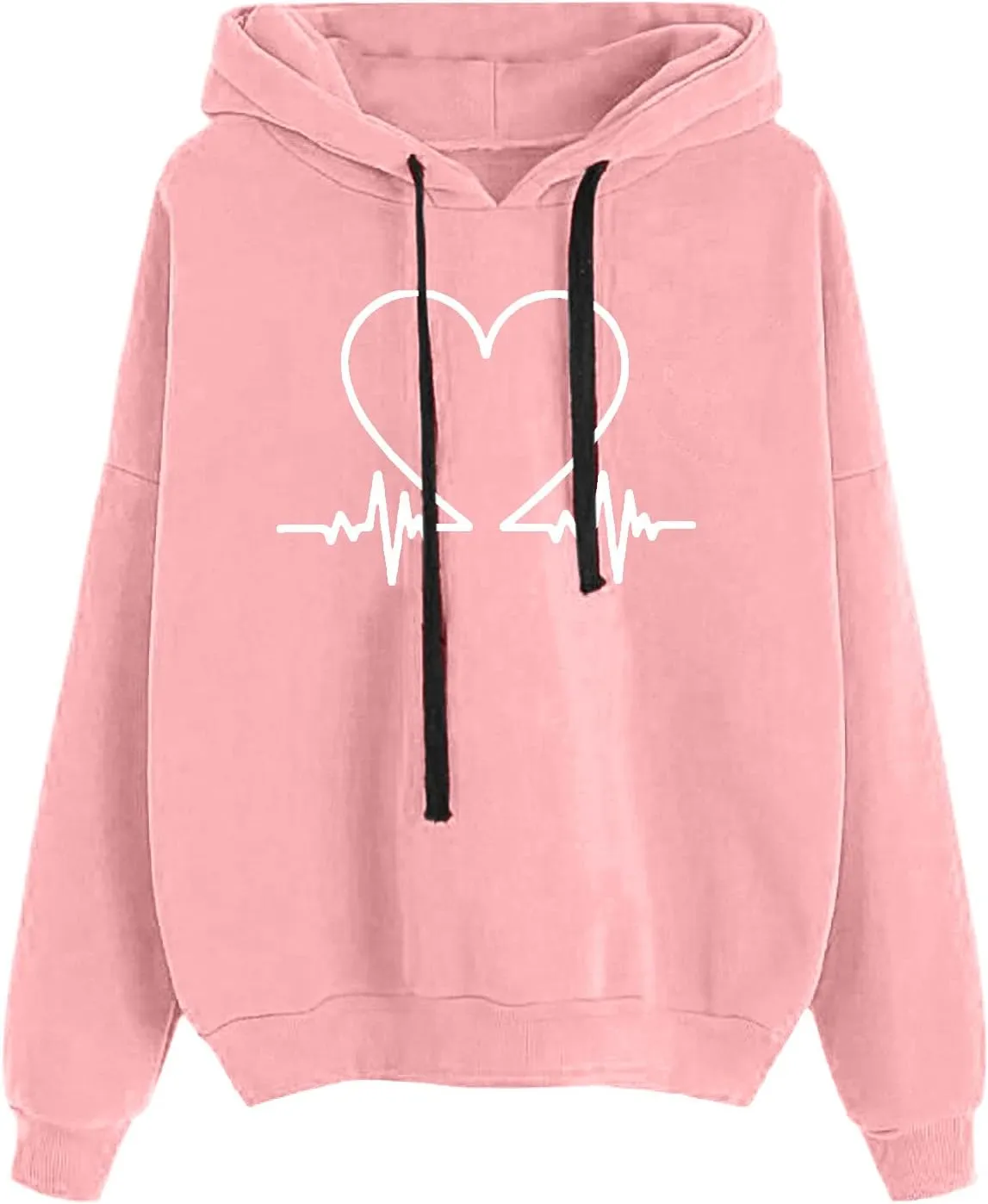 Womens Oversized Hoodie Women's Sweatshirt Striped Long Sleeve Button Casual Pullover Tunic Tops 2024 Fall Shirt