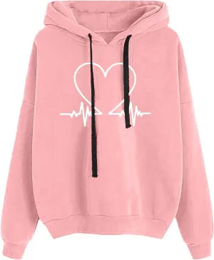 Womens Oversized Hoodie Women's Sweatshirt Striped Long Sleeve Button Casual Pullover Tunic Tops 2024 Fall Shirt