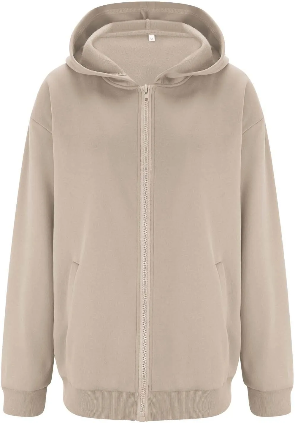 Women's Oversized Hoodies Fleece Lined Zip Up Sweatshrits Casual Fall Jackets Loose Fit Sweatshirt with Pockets