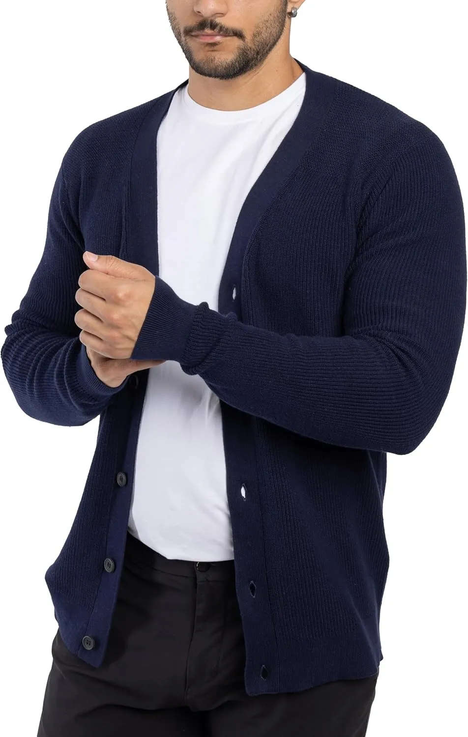 X RAY Mens Cardigan Sweater, Shawl Collar Cable Knit Button Down Cardigan Sweaters for Men Sweaters for Men Big and Tall