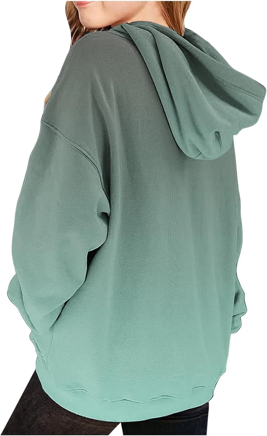 YRAETENM Hoodies for Teen Girls Oversized Long Sleeve Pullover Tops Cute Gradient Sweatshirts Preppy Clothes with Pockets