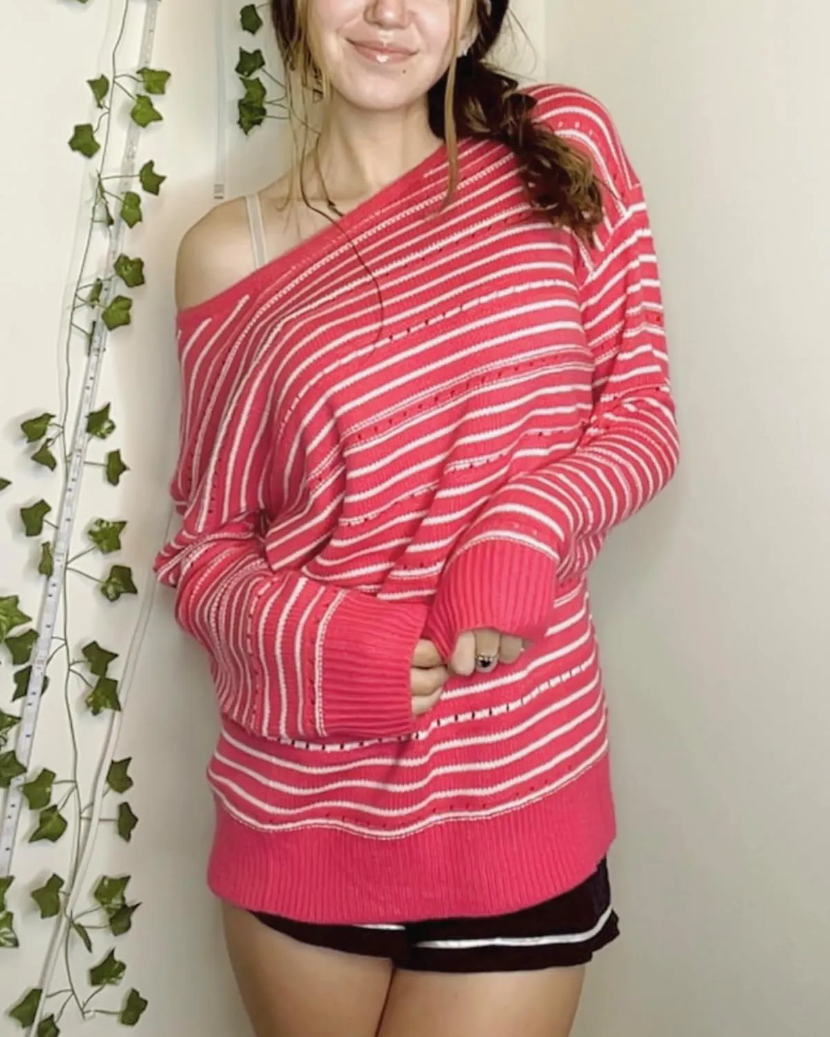 Zeagoo Womens Sweaters Cute Long Sleeve Off The Shoulder Pullover Tops Hollow Out Crochet Dressy Casual Outfits