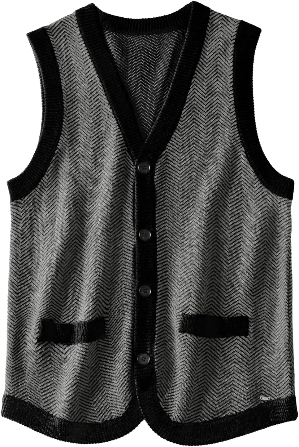 ZHILI Mens Sweater Vest Solid Knitted Lightweight Thermal Cardigan,DXL Big and Tall Vest