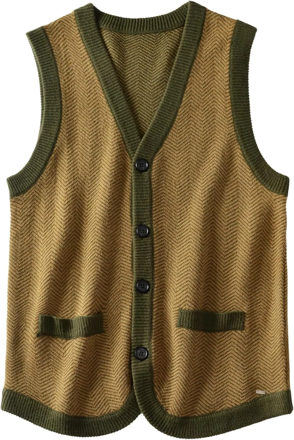 ZHILI Mens Sweater Vest Solid Knitted Lightweight Thermal Cardigan,DXL Big and Tall Vest