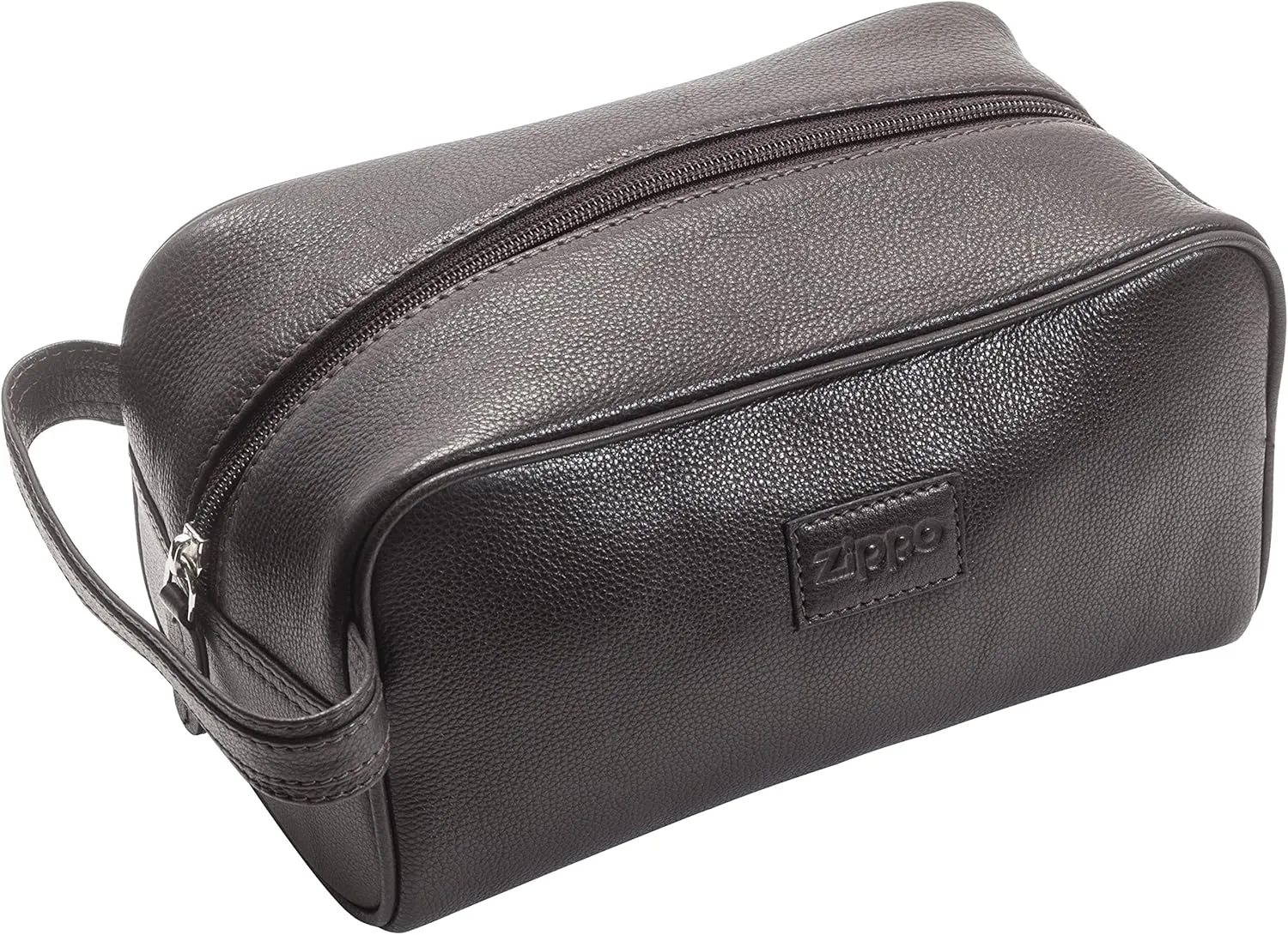 Zippo Leather Toiletry Bag, 22 cm, Mocha