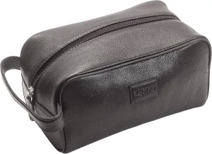 Zippo Leather Toiletry Bag, 22 cm, Mocha